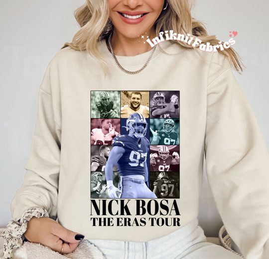 Nick Bosa Eras Tour Shirt, Vintage Nick Bosa Sweatshirt