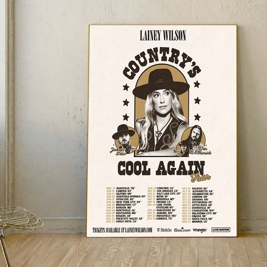 Lainey Wilson Maps Out Massive 'Country's Cool Again' 2024 Tour Poster