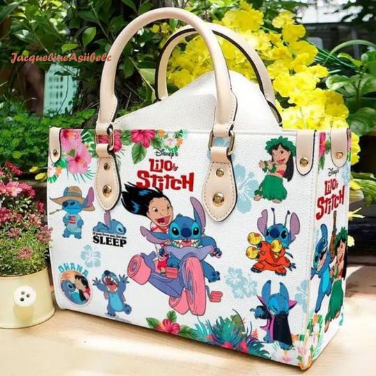 Stitch funny lover women leather hand bag