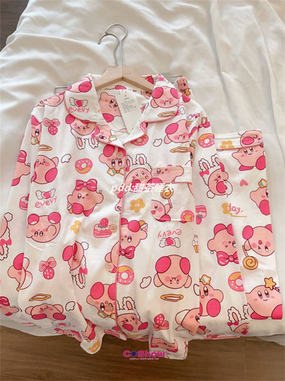 Cartoon Kirby Star Kawaii Pyjamas Set