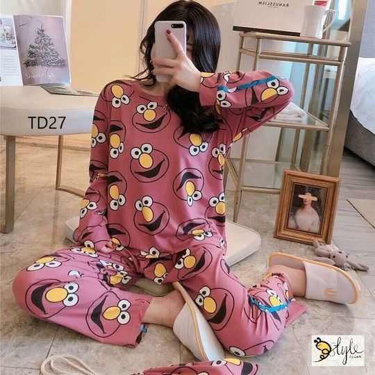 Elmo Pajamas, Cartoon Women's Pajama Sets, Sleepwear for Teenagers and Adults
