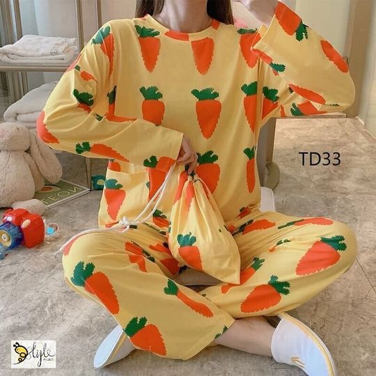 Carrots Pajama Sets, Cute Women's Pajamas, Sleepwear for Teenagers and Adults