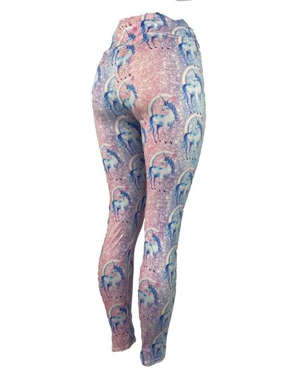 Unicorns Over A Starry Ombre Background Leggings