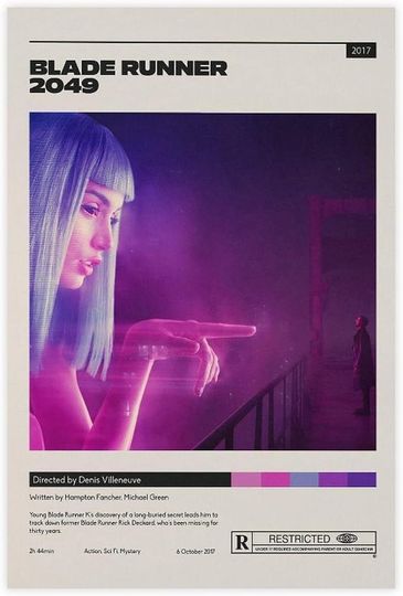 Blade Runner 2049 Poster Movie Poster Art Canvas Poster Bedroom Decor