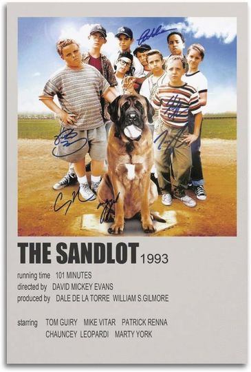 The Sandlot Movie Poster Canvas Poster Bedroom Decor