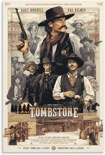Tombstone Movie Poster Canvas Wall Art Canvas