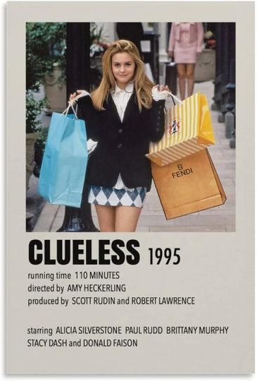 Clueless Movie Poster Posters for Room Aesthetic 90s Canvas Art Poster