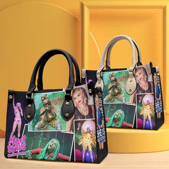 Miley Cyrus Handbag, Women Leather Handbag, Music Lover Bag