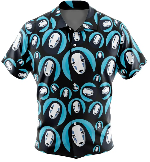 No Face Spirited Away Button Up Hawaiian Shirt