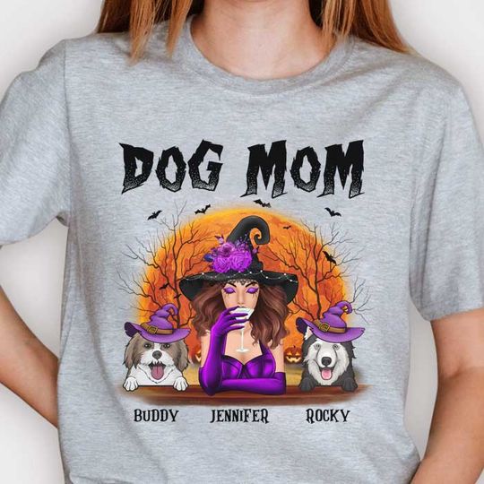 Halloween Dog Mom - Gift For Dog Lovers, Personalized Unisex T-Shirt