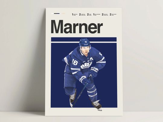 Mitch Marner Poster, Hockey Poster, Modern Hockey Print