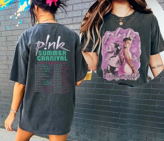 P!nk Shirt, Pink Singer Summer Carnival 2024 Tour Shirt
