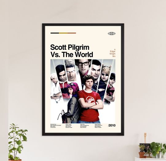 Scott Pilgrim Vs. The World Edgar Wright Poster, Retro Movie Poster