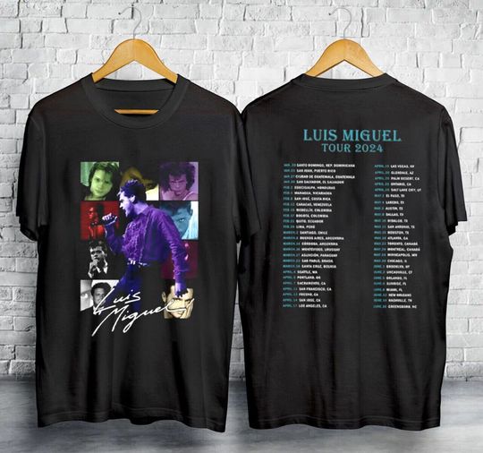 Luis Miguel World Tour 2024 Music T-Shirt Gift All Fans
