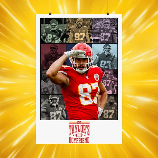 Eras Tour, Travis Version, Kelce Football Poster