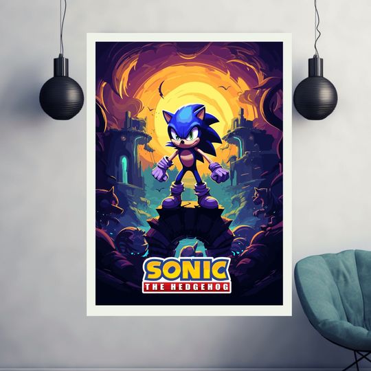 Sonic The Hedgehog Poster, Sonic Poster