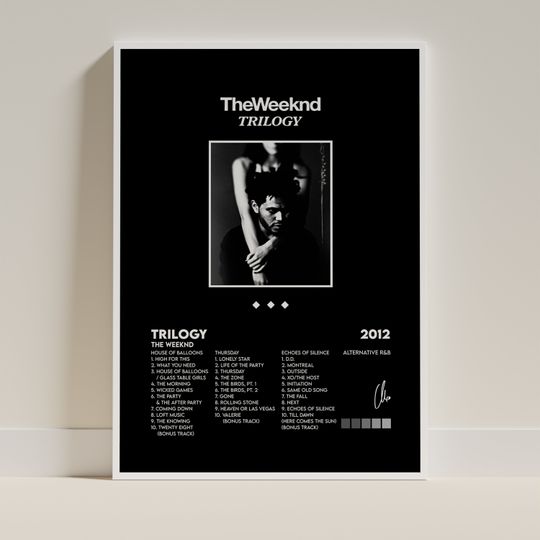 Weeknds Trilogy  Album Cover Print Poster