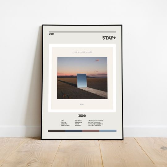 Zedd Stay Cover Print Poster Minimalist Album Cover Poster