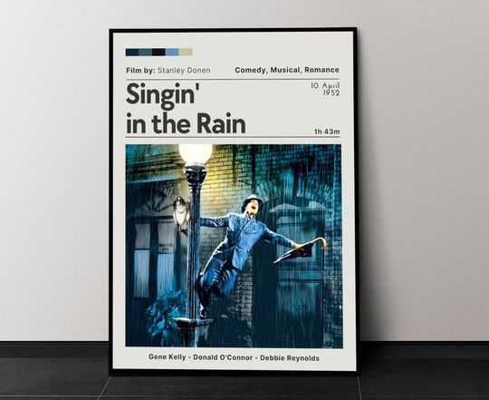 Singin in the Rain Movie Poster, Movie Wall Decor