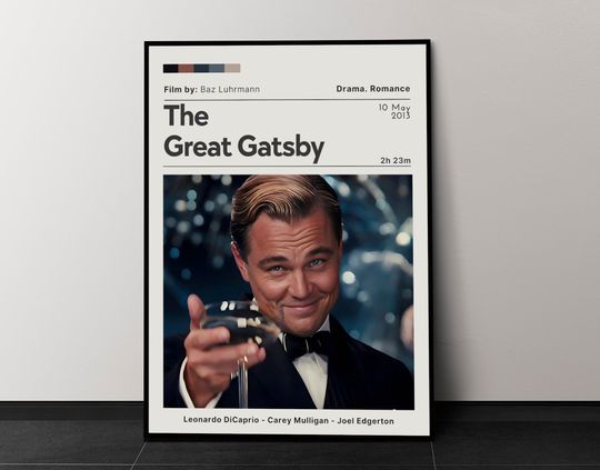 The Great Gatsby Movie Poster, Movie Wall Decor