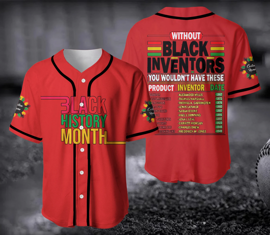 Personalized Black History Month Black Inventors Baseball Jersey Shirt