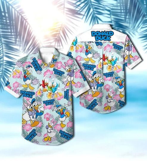 Donald And Daisy Duck Lovely Couple Duck For Fans Hawaiian Shirt