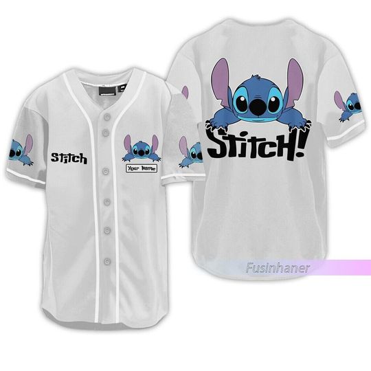 Stitch Custom Name Unisex Baseball Jersey