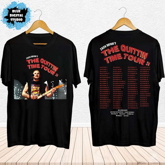 2024 Zach Bryan The Quittin Time Tour T-Shirt, Vintage Zach Bryan Shirt