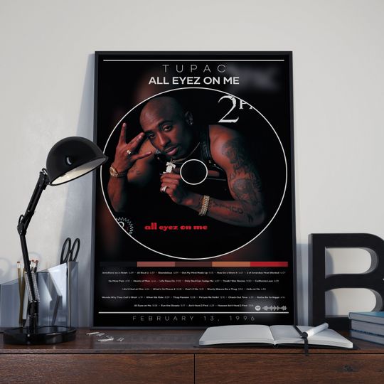 Tupac Poster Print | All Eyez on Me Poster, Hip Hop Poster