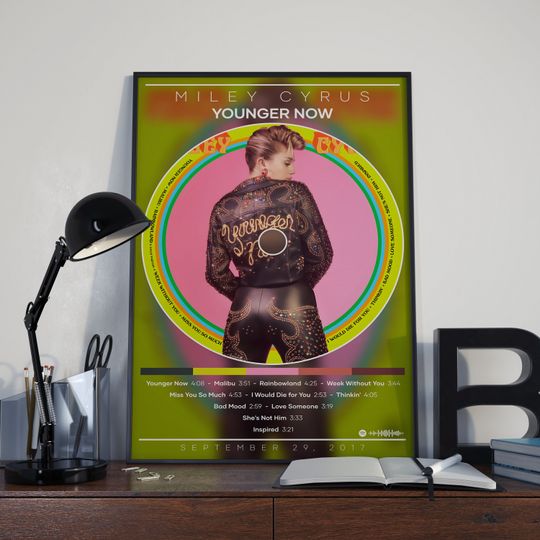 Miley Cyrus Poster Print | Younger Now Poster | Album Cover Poster