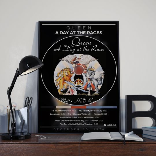 Queen Poster Print | A Day at the Races Poster | Rock Music Poster