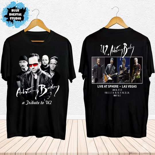 Graphic U2 Band Unisex Shirt, U2 Band Achtung Baby Live At Sphere Shirt