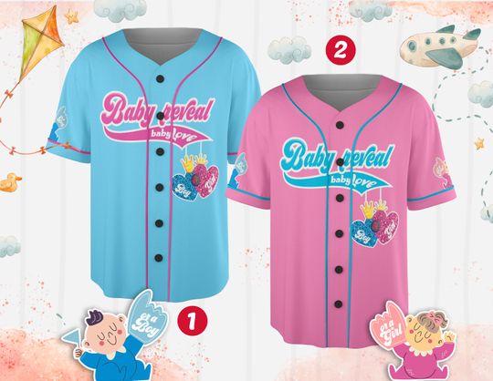 Personalized Baby Reveal Baseball Jersey