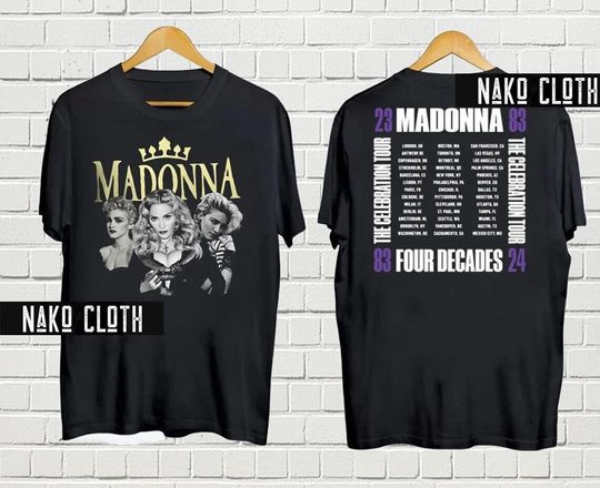 2024 Tour Madonna The Celebration Unisex T-Shirt, Madonna 90s Vintage