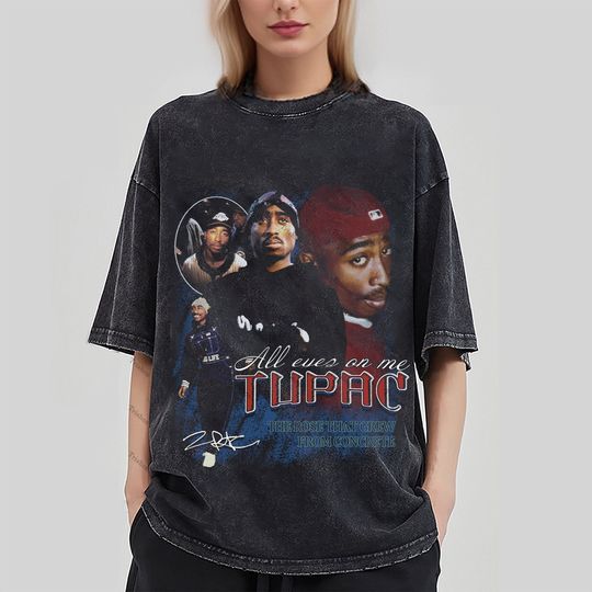 2 Pac Vintage T-Shirt,Hip Hop Graphic Unisex T-Shirt