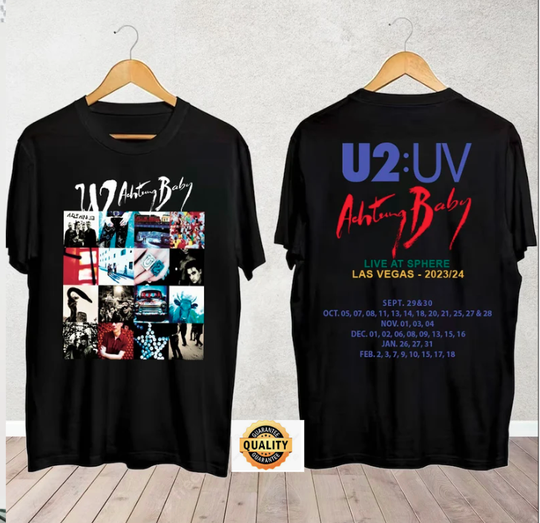 2024 Tour U2 Rock Band Achtung Baby Album T-Shirt