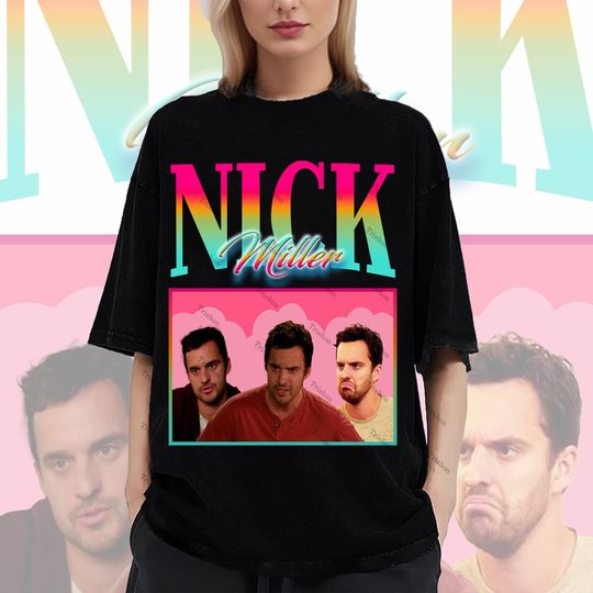 Nick Miller Shirt -Nick Miller Vintage Tshirt, Nick Miller Retro Shirt