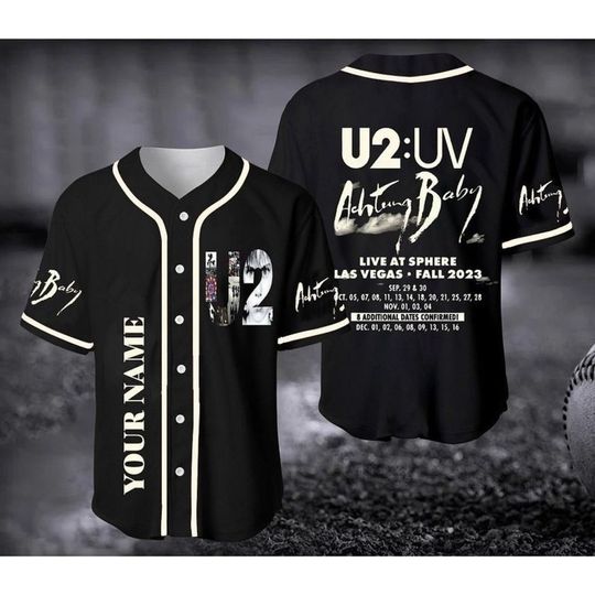 Personalized U2 Band Achtung Baby Baseball Jersey