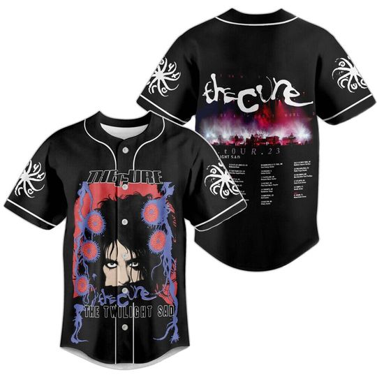 Custom Name Number The Cure Tour Euro S2 Baseball Jersey