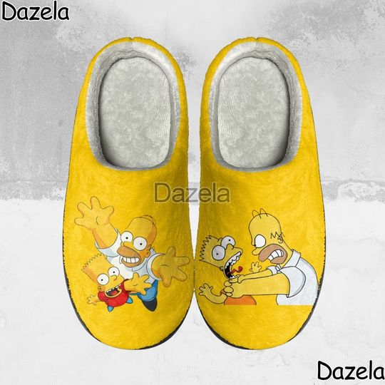 The Simpsons Family Cozy Unisex Winter Slippers