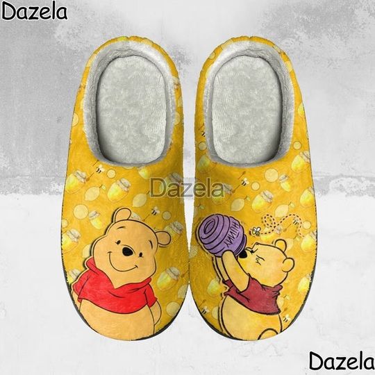 Winnie The Pooh Cozy Unisex Winter Slippers
