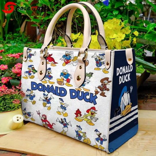 Donald Duck Women Leather HandBag, Vintage Donald Duck Bags