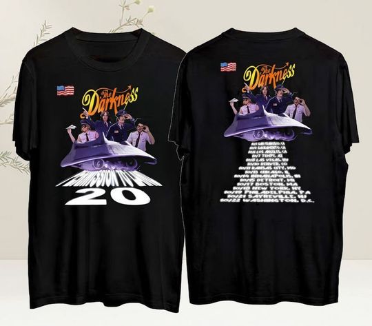The Darkness Permission to Land 20 Tour Shirt, The Darkness Fan Shirt