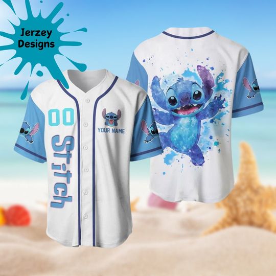 Personalized Stitch Funny Baseball Jersey