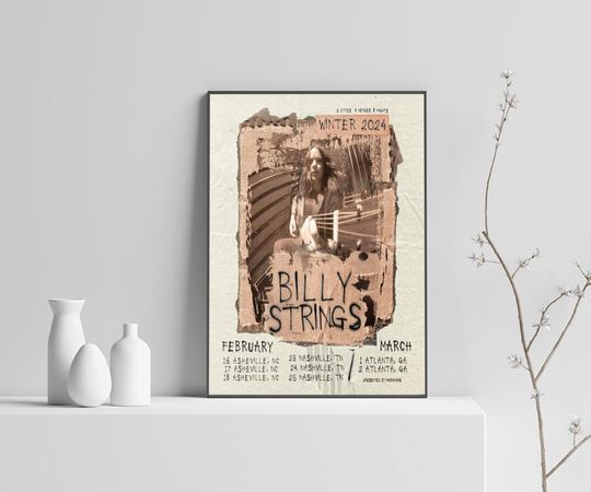 Billy Strings Winter Tour 2024 Poster, Wall Decor, Gift for Fans