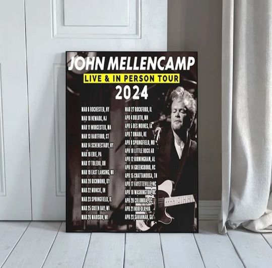 2024 John Mellencamp Live And In Person Tour Poster
