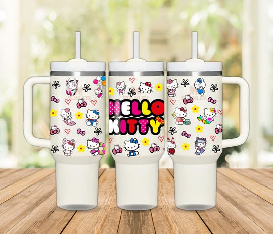 40oz Colorful Hello Kitty Tumbler
