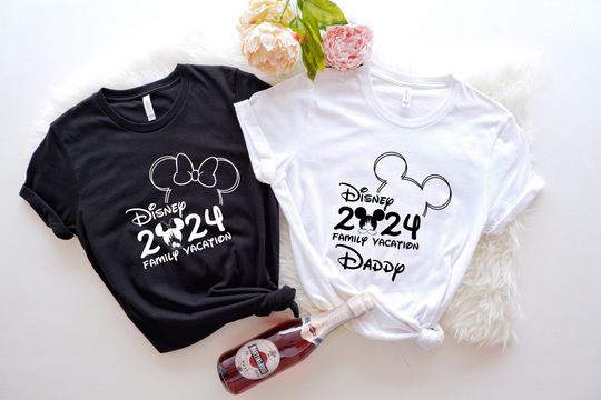 Personalized Disney 2024 Family Vacation T-Shirt, Family Matching Shirt, Disney Vacation Shirt