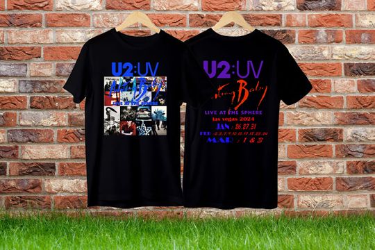 U2:UV Achtung Baby Live at Sphere 2023 & 2024 Tour Shirt, U2 UV Concert Shirt