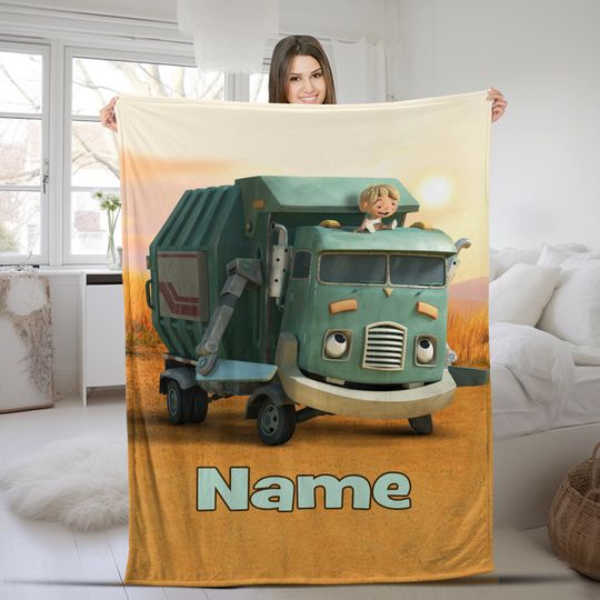 Hank And Trash Truck Blanket - Disney Fleece Blanket